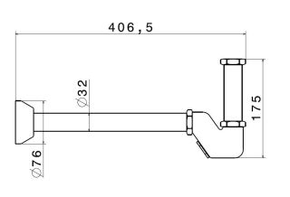 Сифон для раковины Kerama Marazzi Ole 212KM.01.093 с декоративной накладкой чёрный матовый